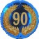 Lorbeerkranz 90, Luftballon aus Folie zum 90. Geburtstag, ohne Ballongas