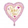 I Love You Rosa, Herzluftballon aus Folie inlusive Helium