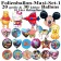 Folienballon-Maxi-Set-1, 50 Luftballons aus Folie mit der 10 Liter Ballongasflasche