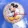 Holografischer Luftballon aus Folie Mickey Maus, ohne Helium