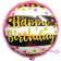Folienballon Happy Birthday Pink and Gold Milestone