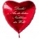 Danke! An die besten Nachbarn der Welt! Luftballon in Herzform aus Folie ohne Helium