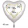 Herzluftballon Mr. & Mrs. Golden Heart and Flowers, inklusive Helium