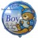 Luftballon aus Folie A New Baby Boy Teddybär ohne Helium