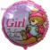 Luftballon aus Folie, A New Baby Girl Bärchen, mit Helium