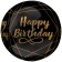 Kugelrunder Orbz Folienballon, Elegant Birthday, heliumgefüllt
