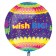 Folienballon Orbz, Happy Birthday Konfetti, ohne Helium