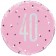 Luftballon zum 40. Geburtstag, Pink & Silver Glitz Birthday 40, ohne Helium-Ballongas