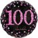 Luftballon zum 100. Geburtstag, Pink Celebration 100, ohne Helium-Ballongas