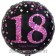 Luftballon aus Folie mit Helium, Pink Celebration 18, zum 18. Geburtstag