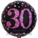 Luftballon aus Folie mit Helium, Pink Celebration 30, zum 30. Geburtstag