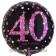 Luftballon aus Folie mit Helium, Pink Celebration 40, zum 40. Geburtstag