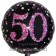Luftballon zum 50. Geburtstag, Pink Celebration 50, ohne Helium-Ballongas