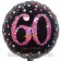 Luftballon aus Folie mit Helium, Pink Celebration 60, zum 60. Geburtstag