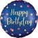 Luftballon Party Dots Happy Birthday, ohne Helium