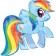 Rainbow Dash, Luftballon aus Folie mit Helium