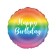 Geburtstags-Luftballon Rainbow Happy Birthday, ohne Helium-Ballongas