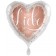 Alles Liebe zur Hochzeit, Satin, Luftballon in Herzform, ungefüllt
