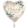 Satin Hochzeit, Herzlichen Glückwunsch, Luftballon in Herzform, ungefüllt