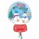 Luftballon Schneekugel, Happy Holidays, heliumgefüllt