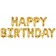 Schriftzug aus Luftballons, Happy Birthday in Gold