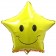 Emoji Stern, Folienballon ohne Ballongas