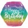 Holografischer Luftballon Happy Birthday Sparkle, ohne Helium-Ballongas