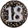 Folienballon Sparkling Celebration 18, ohne Helium zum 18. Geburtstag