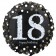 Luftballon zum 18. Geburtstag, Sparkling Birthday 18, ohne Helium-Ballongas