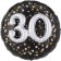 Holografischer Folienballon, Jumbo Sparkling Birthday 30 mit 3D effekt zum 30. Geburtstag