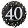 Luftballon aus Folie mit Helium, Sparkling Birthday 40, zum 40. Geburtstag