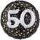 Holografischer Folienballon, Jumbo Sparkling Birthday 50 mit 3D effekt zum 50. Geburtstag