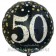Luftballon aus Folie mit Helium, Sparkling Birthday 50, zum 50. Geburtstag