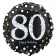Luftballon zum 80. Geburtstag, Sparkling Birthday 80, ohne Helium-Ballongas