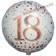 Luftballon aus Folie mit Helium, Sparkling Fizz Rosegold 18, zum 18. Geburtstag und Jubiläum
