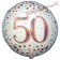 Luftballon aus Folie mit Helium, Sparkling Fizz Roségold 50, zum 50. Geburtstag, Jubiläum