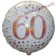 Luftballon aus Folie mit Helium, Sparkling Fizz Roséold 60, zum 60. Geburtstag, Jubiläum