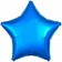 Sternballon aus Folie, Blau, 18"