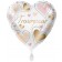 Folienballon mit Herzen, Traumpaar zur Hochzeit, heliumgefüllt