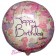 Geburtstags-Luftballon Vintage Rosen Happy Birthday, ohne Helium-Ballongas