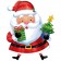 Weihnachtsmann mit Tannenbaum, Folienballon zu Weihnachte und Nikolaus, inklusive Helium