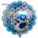 Folieballon Welcome Baby Boy Storch inklusive Helium