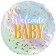 Welcome Baby Watercolor, Luftballon aus Folie ohne Helium 