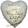 With love on your Wedding Day Herzballon, Luftballon aus Folie zur Hochzeit, heliumgefüllt