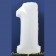Zahl 1, Weiß, Luftballon aus Folie, 100 cm