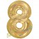 Zahl 8, holografisch, Gold, Luftballon aus Folie, 100 cm