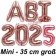 Abi 2025, Luftballons, 35 cm, Rose Gold zur Abiturfeier
