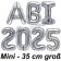 Abi 2025, Luftballons, 35 cm, Silber zur Abiturfeier