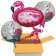 3 Stück Luftballons zum Geburtstag, Fabulous Birthday Pink Flamingo