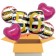 5 Luftballons zum 50. Geburtstag, Pink and Gold Milestone Birthday